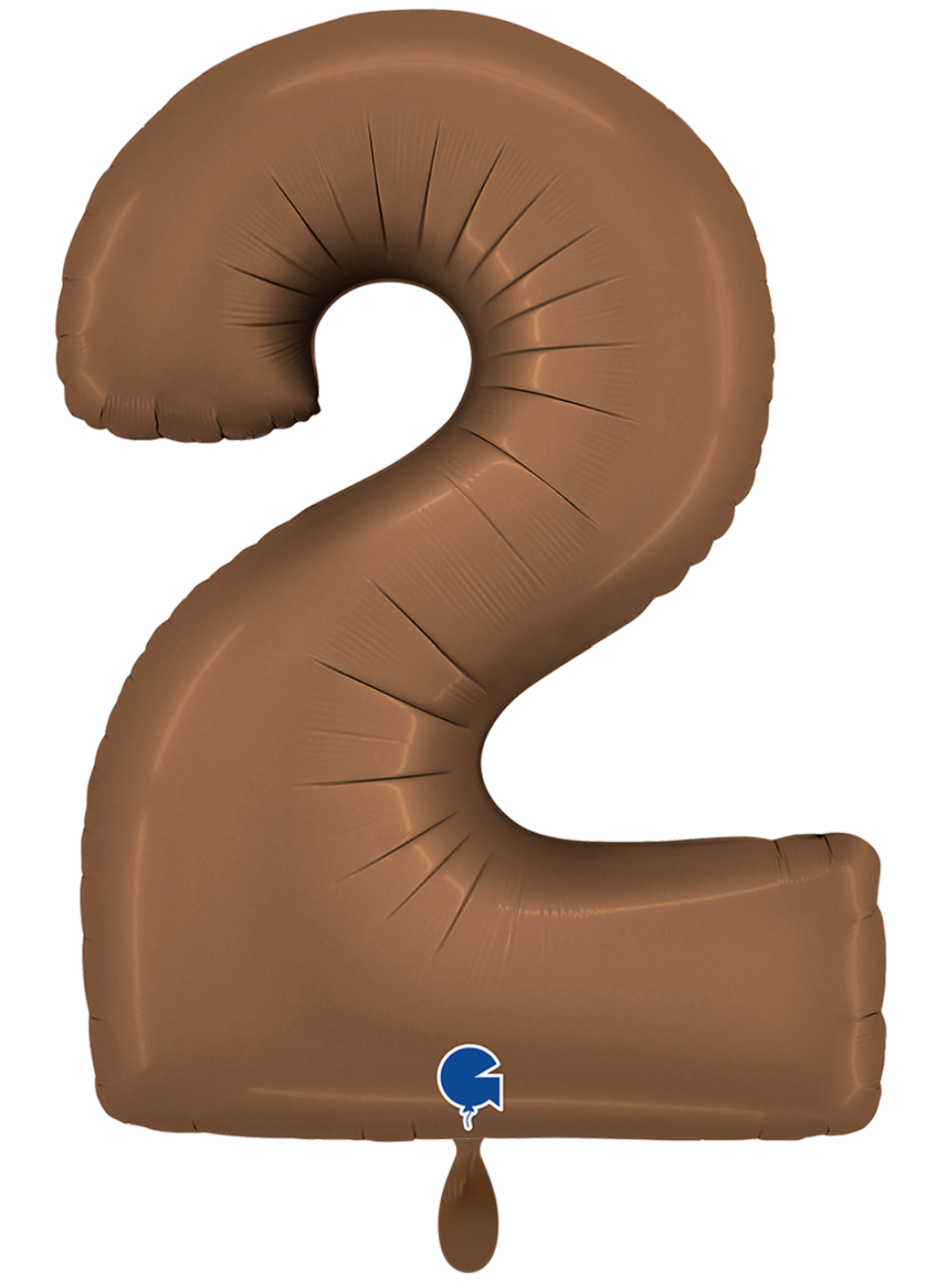 Schokoladenbraune Zahl - 2 - Ø 101cm